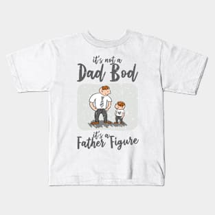 Dad Bod | Dim Gray Text Funny Dad Kids T-Shirt